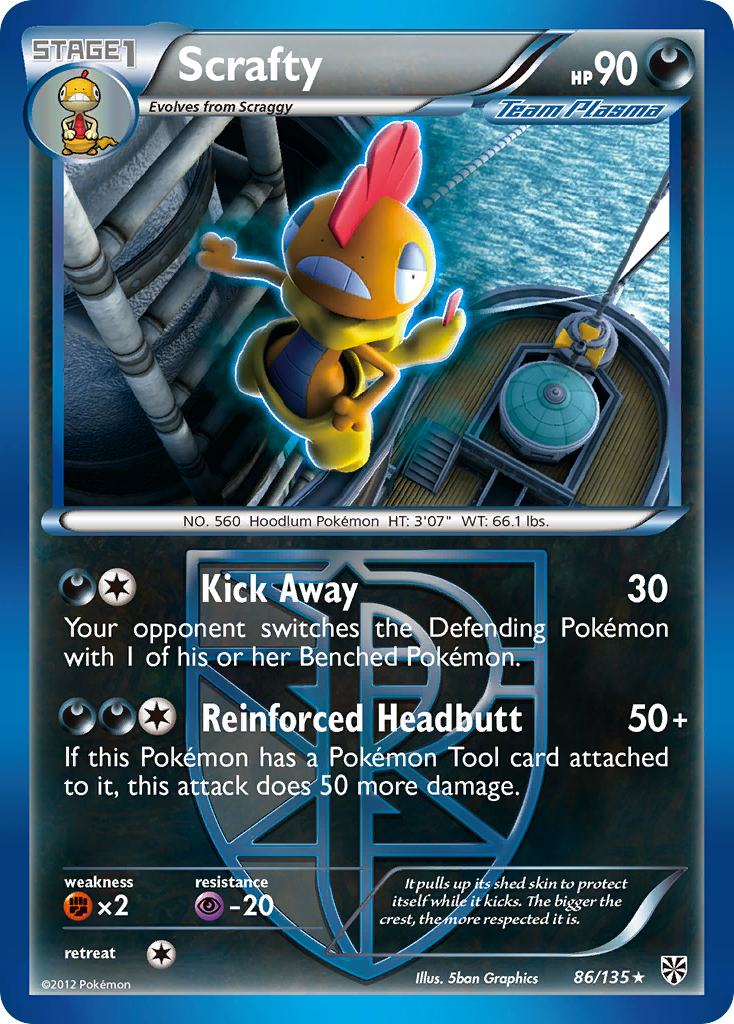 Scrafty (86/135) [Black & White: Plasma Storm] | Chromatic Games