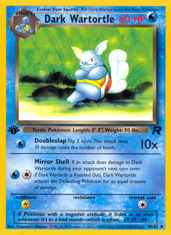 Dark Wartortle (46/82) [Team Rocket 1st Edition] | Chromatic Games