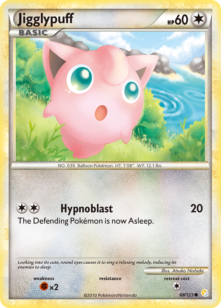 Jigglypuff (68/123) [HeartGold & SoulSilver: Base Set] | Chromatic Games