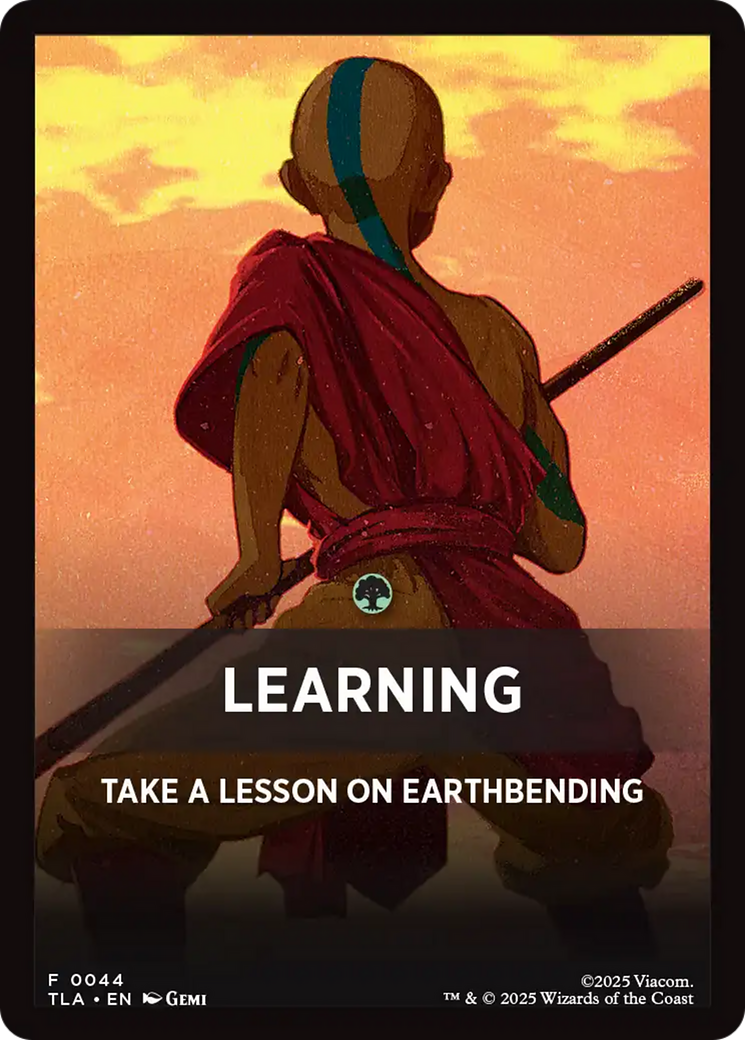 Learning Theme Card [Avatar: The Last Airbender Tokens] | Chromatic Games