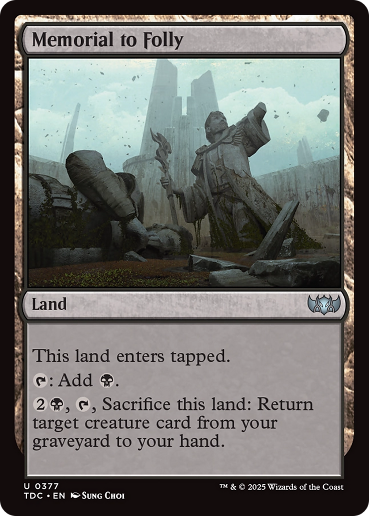 Memorial to Folly [Tarkir: Dragonstorm Commander] | Chromatic Games