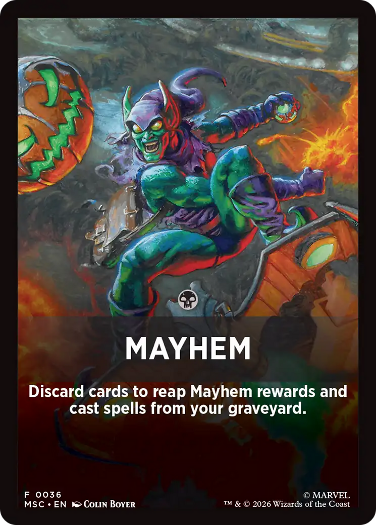 Mayhem Theme Card [Marvel Super Heroes Commander] | Chromatic Games