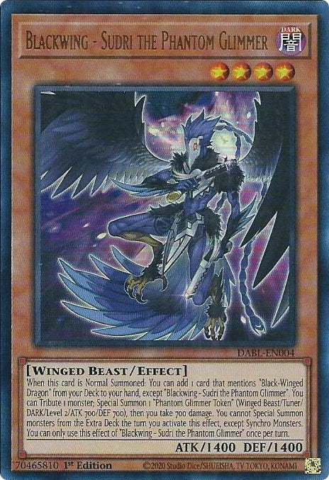 Blackwing - Sudri the Phantom Glimmer [DABL-EN004] Ultra Rare | Chromatic Games