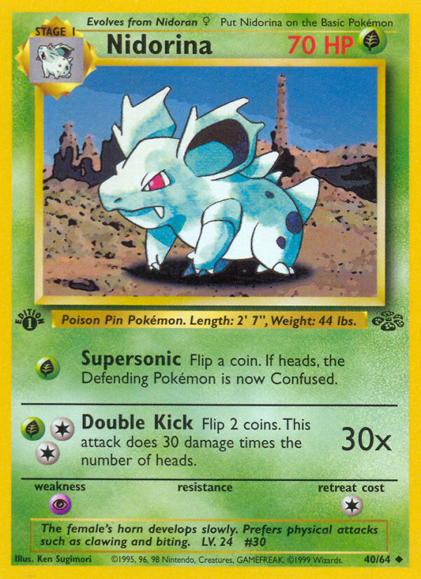 Nidorina (40/64) [Jungle 1st Edition] | Chromatic Games