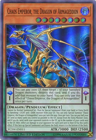 Chaos Emperor, the Dragon of Armageddon [YCSW-EN011] Super Rare | Chromatic Games