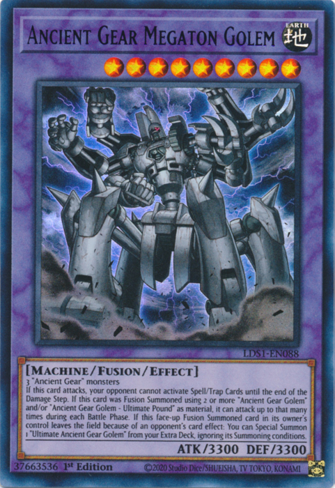 Ancient Gear Megaton Golem (Blue) [LDS1-EN088] Ultra Rare | Chromatic Games