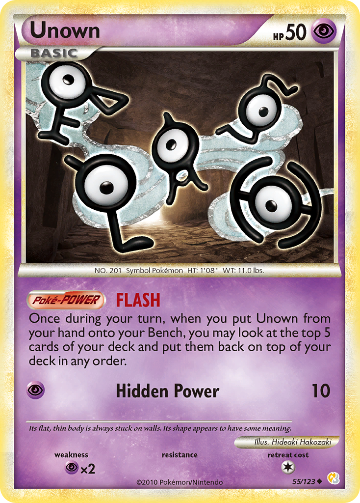 Unown (55/123) [HeartGold & SoulSilver: Base Set] | Chromatic Games