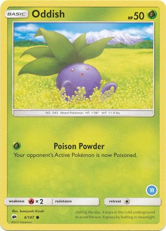 Oddish (4/147) (Deck Exclusive #11) [Sun & Moon: Trainer Kit - Alolan Ninetales] | Chromatic Games