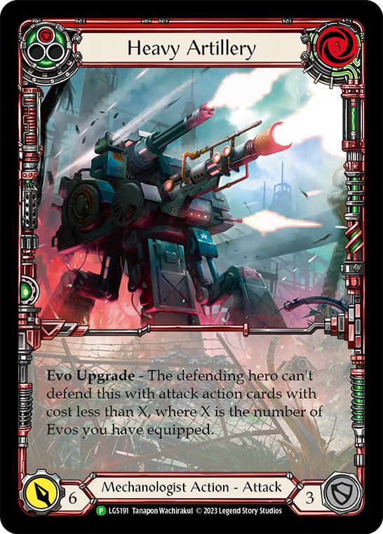 Heavy Artillery (Red) [LGS191] (Promo)  Rainbow Foil | Chromatic Games