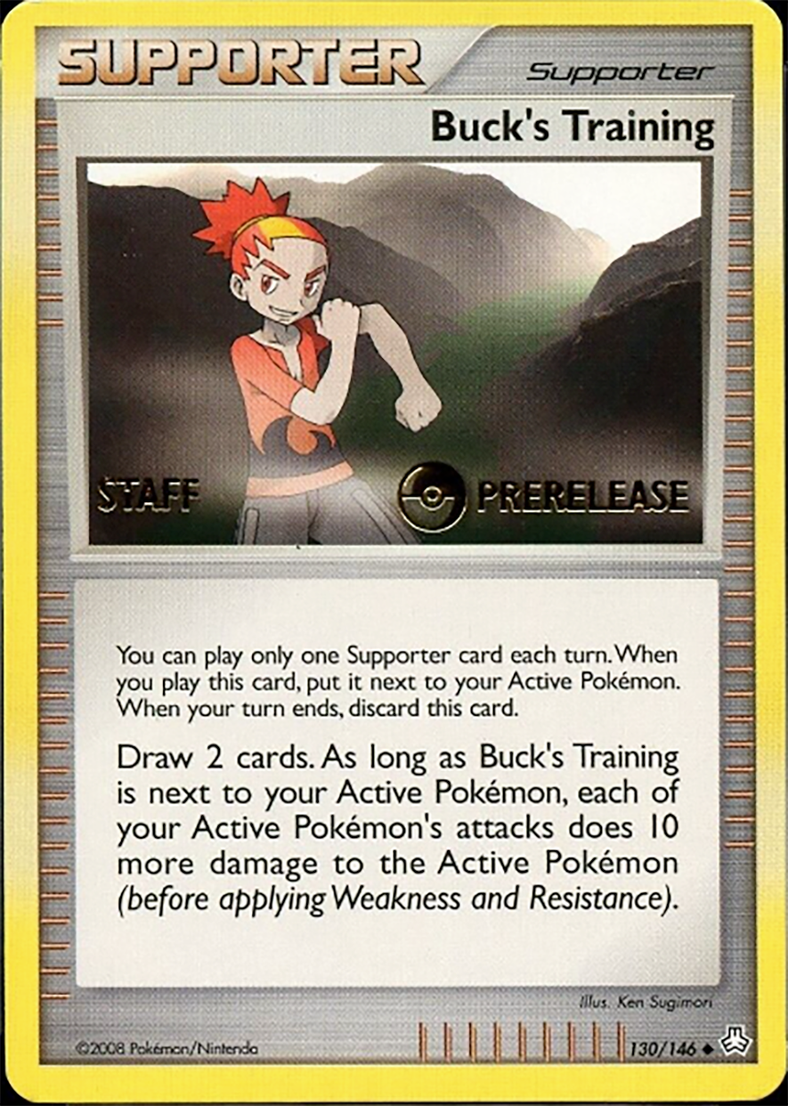 Buck's Training (130/146) (Staff Prerelease Promo) [Diamond & Pearl: Legends Awakened] | Chromatic Games