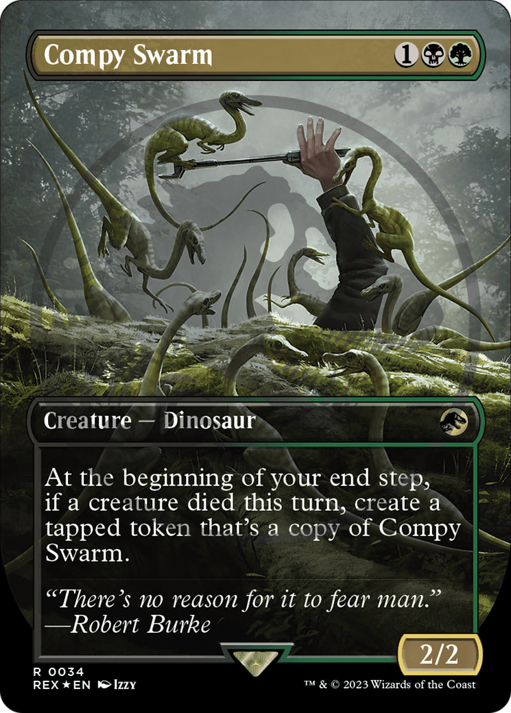 Compy Swarm (Emblem) (Borderless) [Jurassic World Collection Tokens] | Chromatic Games