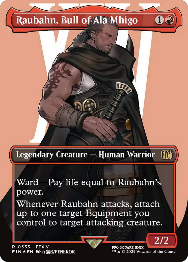Raubahn, Bull of Ala Mhigo (Borderless) (Surge Foil) [FINAL FANTASY] | Chromatic Games