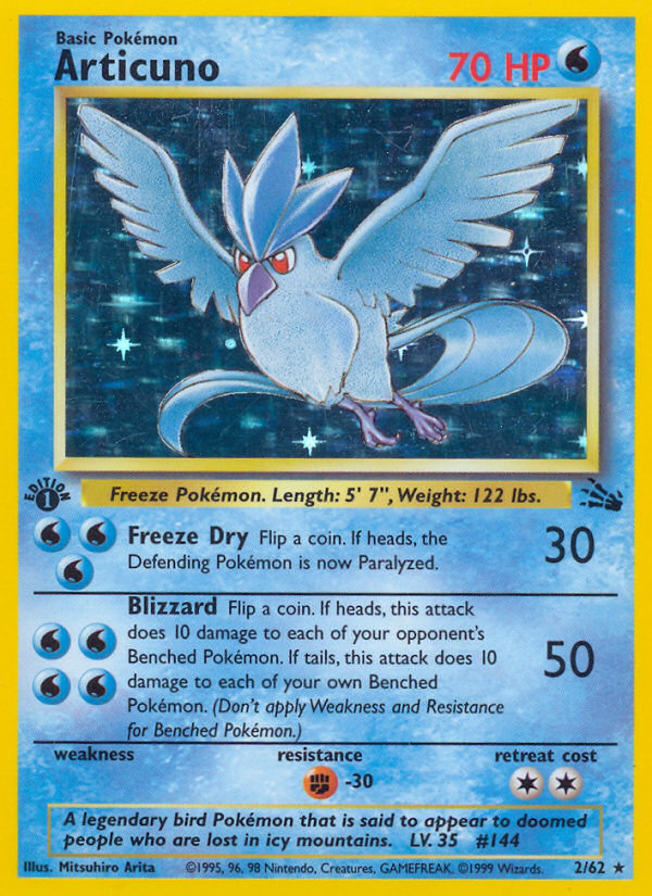 Articuno (2/62) [Fossil 1st Edition] | Chromatic Games