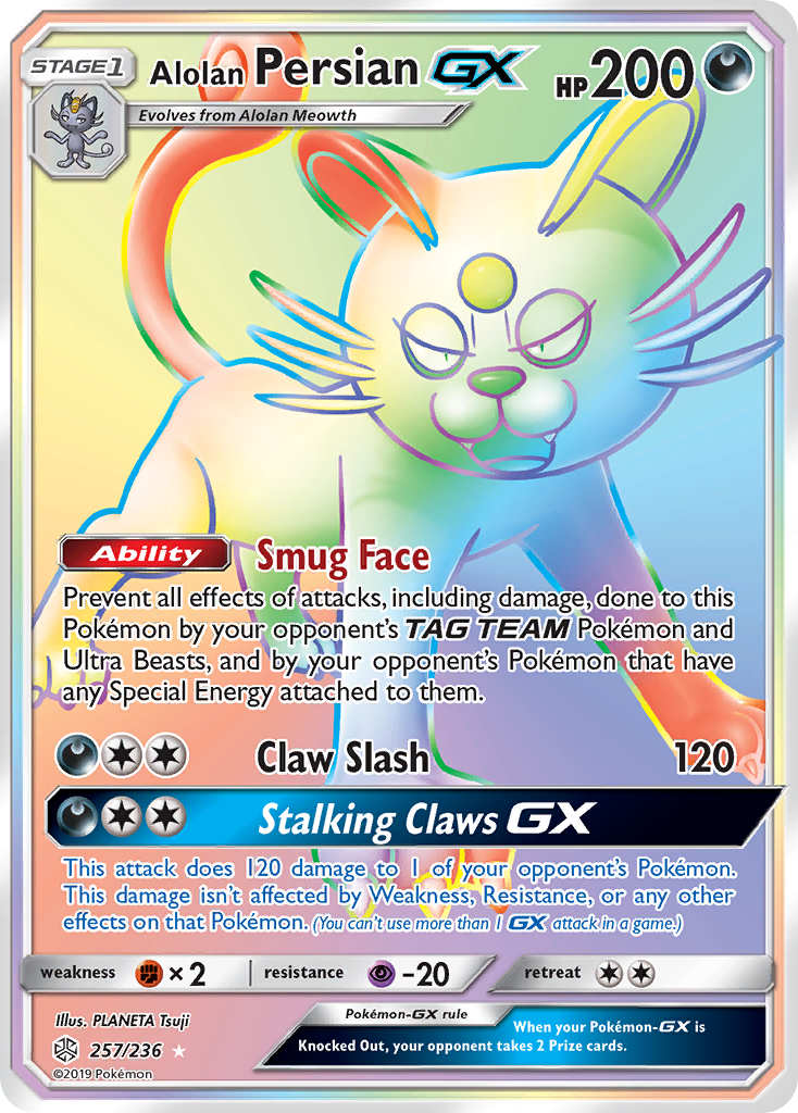 Alolan Persian GX (257/236) [Sun & Moon: Cosmic Eclipse] | Chromatic Games