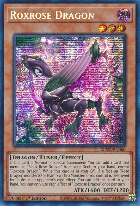 Roxrose Dragon [MP22-EN060] Prismatic Secret Rare | Chromatic Games