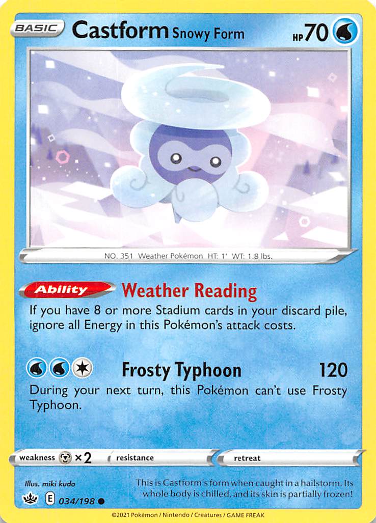 Castform Snowy Form (034/198) [Sword & Shield: Chilling Reign] | Chromatic Games