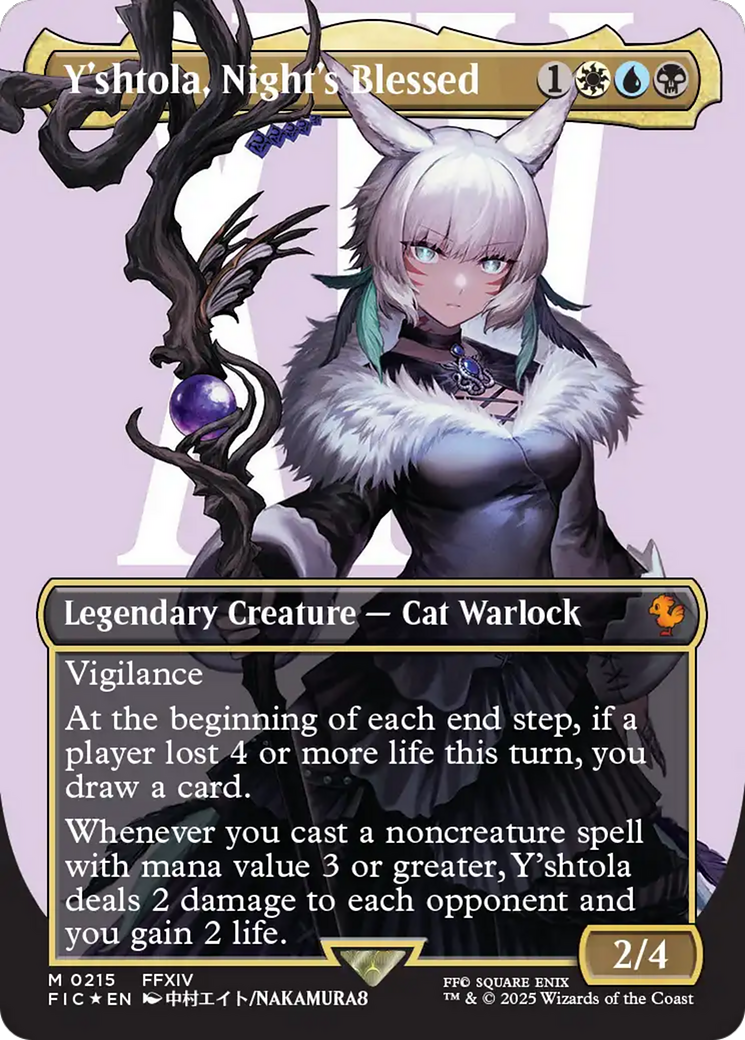 Y'shtola, Night's Blessed (Borderless) (Surge Foil) [FINAL FANTASY Commander] | Chromatic Games
