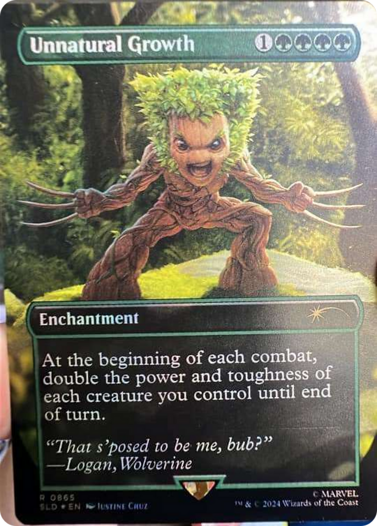 Unnatural Growth (Rainbow Foil) [Secret Lair Drop Series] | Chromatic Games