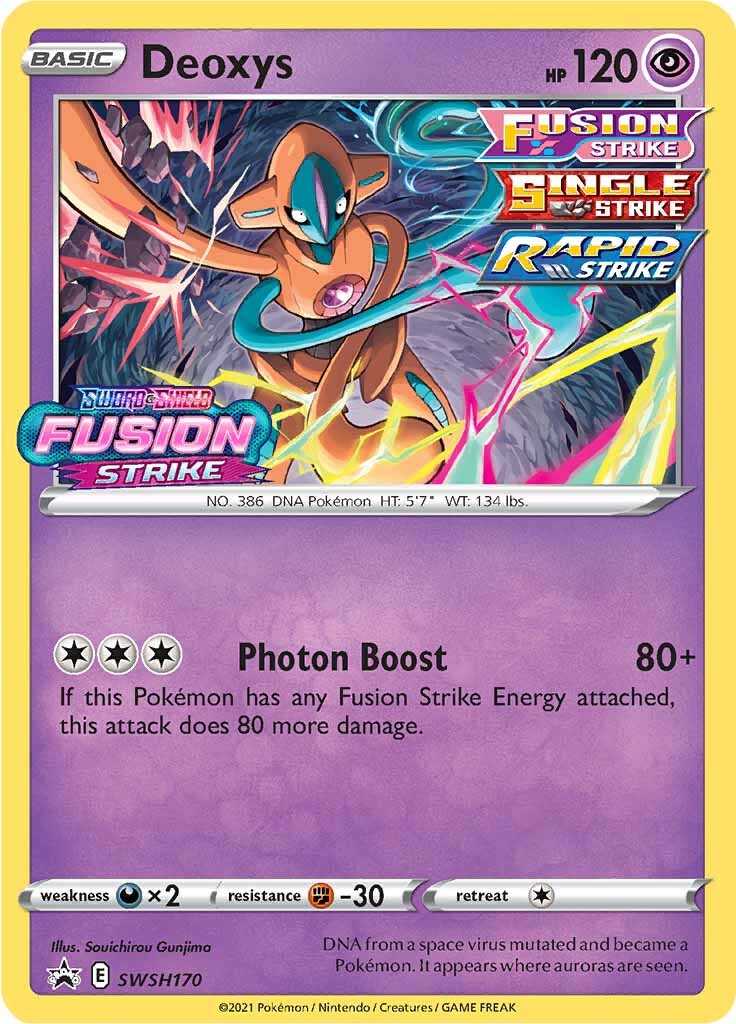 Deoxys (SWSH170) (Prerelease Promo) [Sword & Shield: Black Star Promos] | Chromatic Games