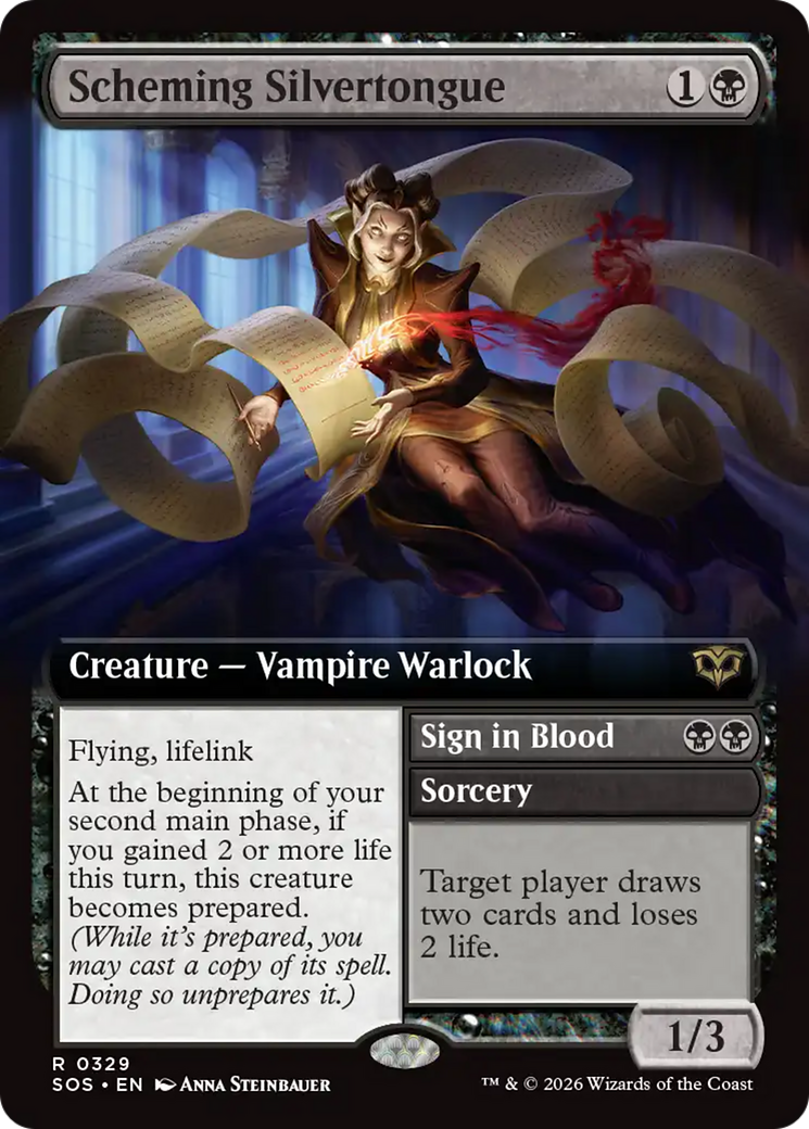 Scheming Silvertongue (Extended Art) [Secrets of Strixhaven] | Chromatic Games