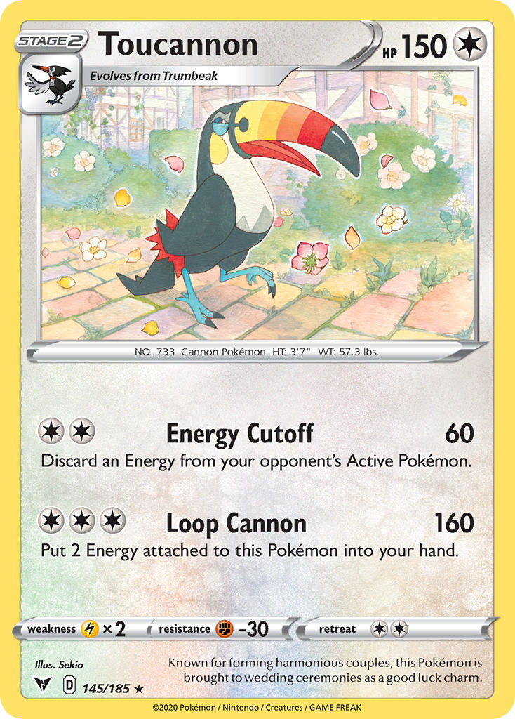 Toucannon (145/185) [Sword & Shield: Vivid Voltage] | Chromatic Games