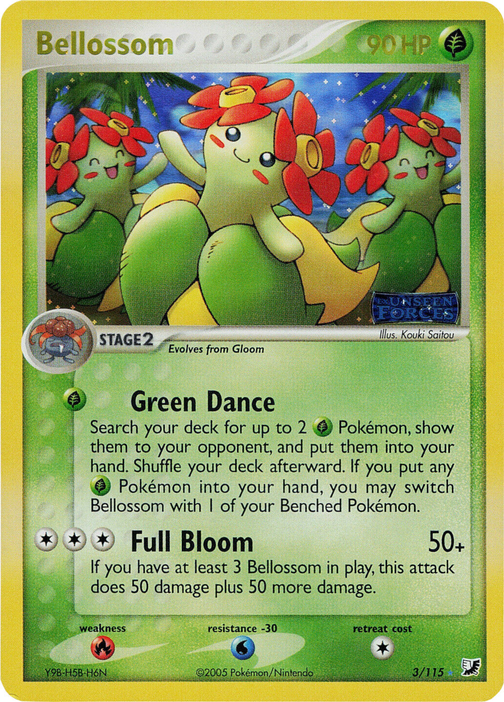 Bellossom (3/115) (Stamped) [EX: Unseen Forces] | Chromatic Games