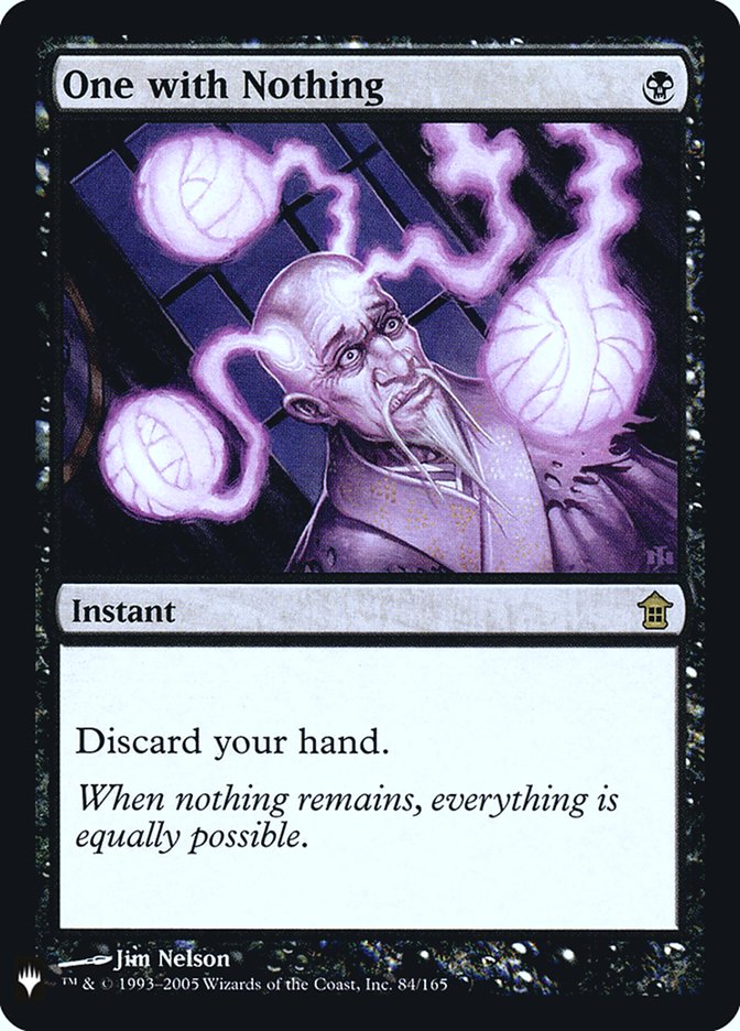 One with Nothing [Mystery Booster] | Chromatic Games