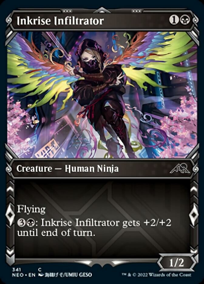 Inkrise Infiltrator (Showcase Ninja) [Kamigawa: Neon Dynasty] | Chromatic Games