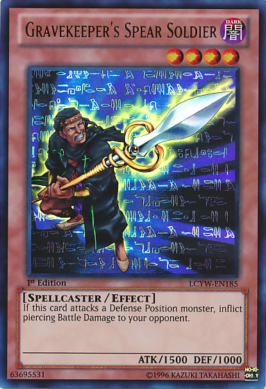 Gravekeeper's Spear Soldier [LCYW-EN185] Ultra Rare | Chromatic Games