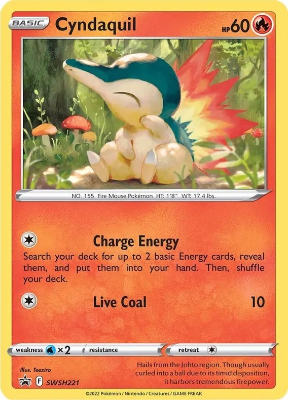 Cyndaquil (SWSH221) (Cosmos Holo) [Sword & Shield: Black Star Promos] | Chromatic Games