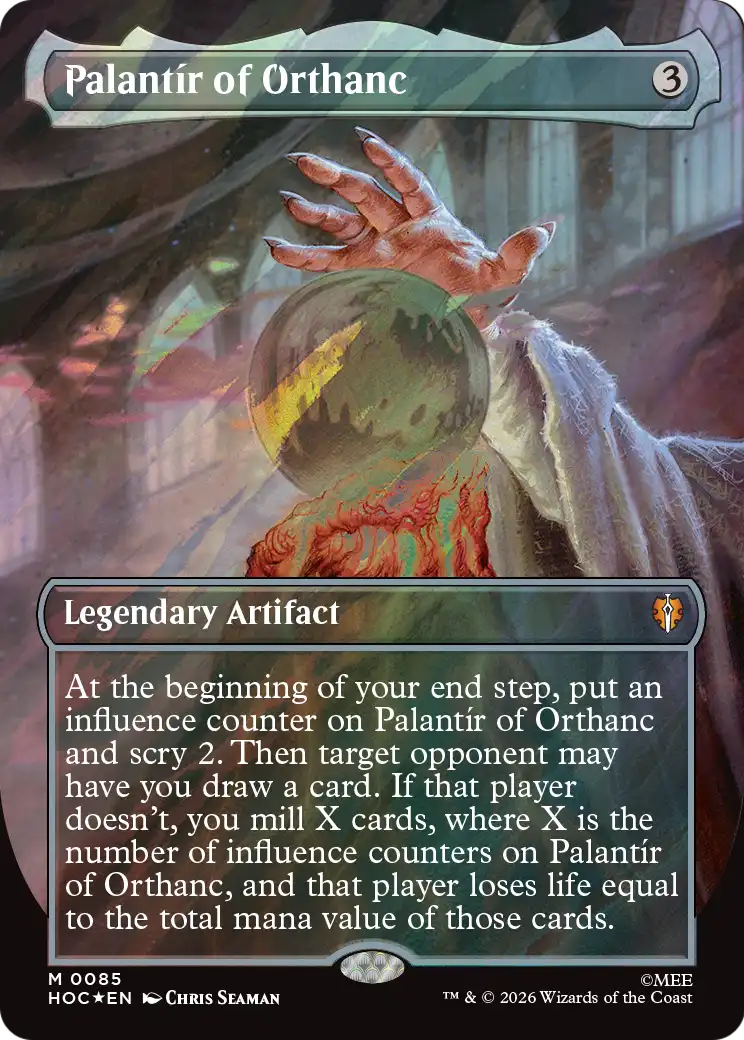 Palantir of Orthanc (Borderless) (Surge Foil) [The Hobbit: Eternal-Legal] | Chromatic Games