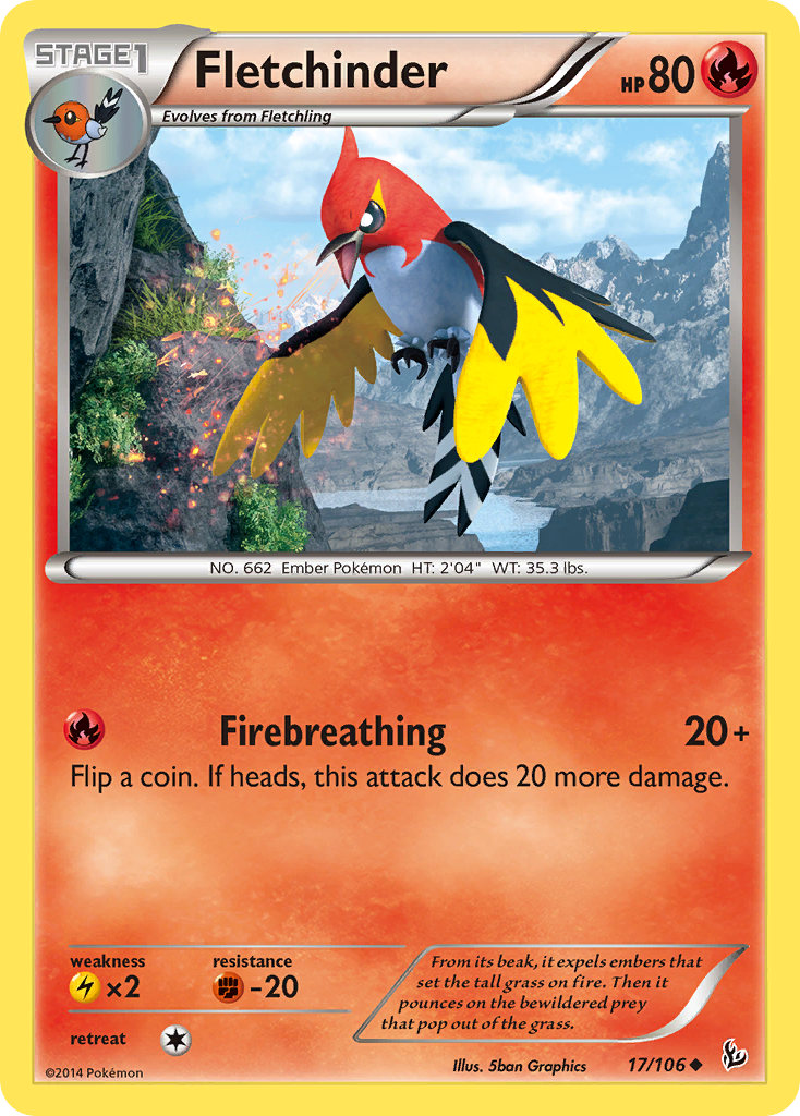 Fletchinder (17/106) [XY: Flashfire] | Chromatic Games