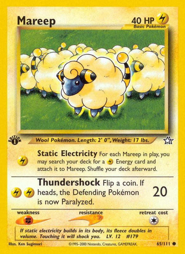 Mareep (65/111) [Neo Genesis 1st Edition] | Chromatic Games