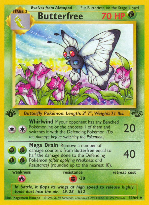 Butterfree (33/64) [Jungle 1st Edition] | Chromatic Games