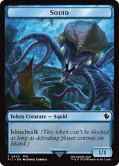 Spirit // Squid Double-Sided Token [FINAL FANTASY Commander Tokens] | Chromatic Games