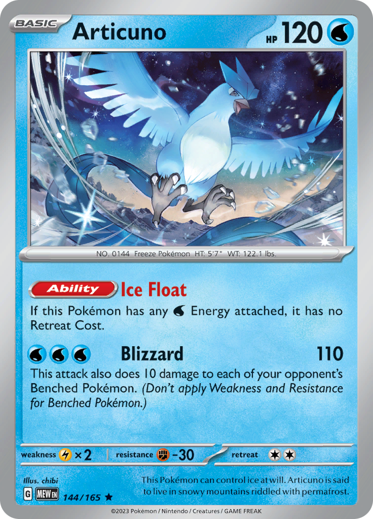 Articuno (144/165) [Scarlet & Violet: 151] | Chromatic Games