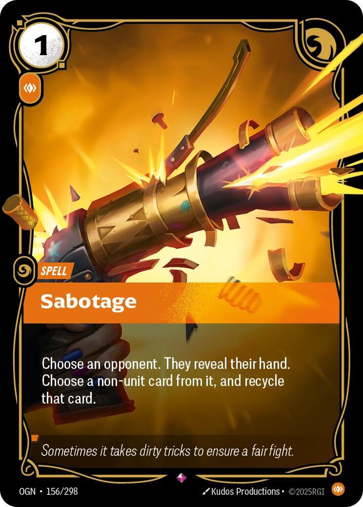 Sabotage 156/298 (Origins)  - Foil | Chromatic Games