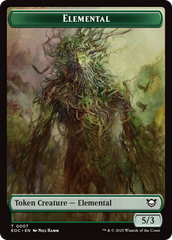 Elemental (0007) // Golem (0014) Double-Sided Token [Edge of Eternities Commander Tokens] | Chromatic Games