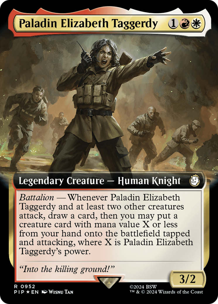 Paladin Elizabeth Taggerdy (Extended Art) (Surge Foil) [Fallout] | Chromatic Games