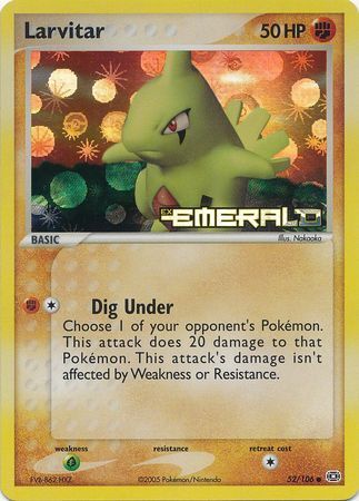 Larvitar (52/106) (Stamped) [EX: Emerald] | Chromatic Games