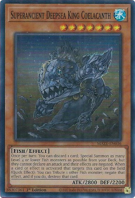 Superancient Deepsea King Coelacanth [MAZE-EN036] Super Rare | Chromatic Games