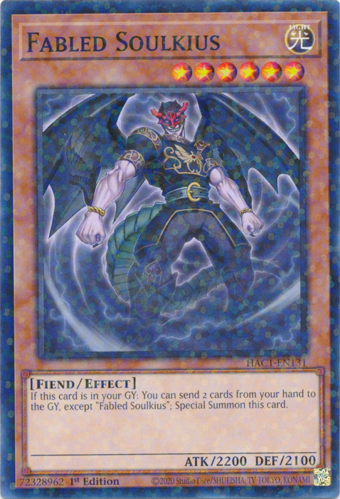 Fabled Soulkius (Duel Terminal) [HAC1-EN131] Parallel Rare | Chromatic Games