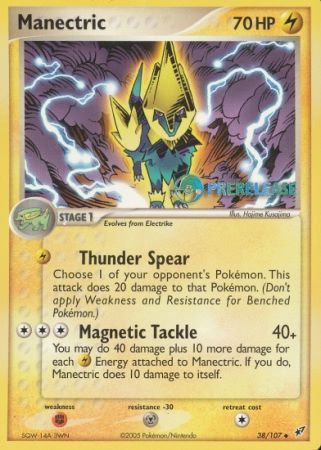 Manectric EX (38/107) (Deoxys Prerelease Promo) [Nintendo: Black Star Promos] | Chromatic Games