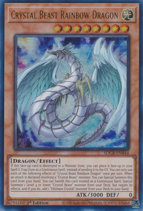 Crystal Beast Rainbow Dragon [SDCB-EN044] Ultra Rare | Chromatic Games