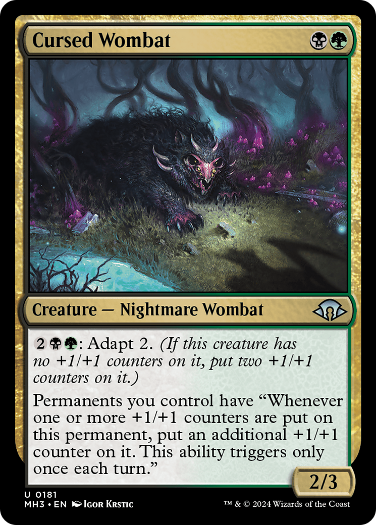 Cursed Wombat [Modern Horizons 3] | Chromatic Games