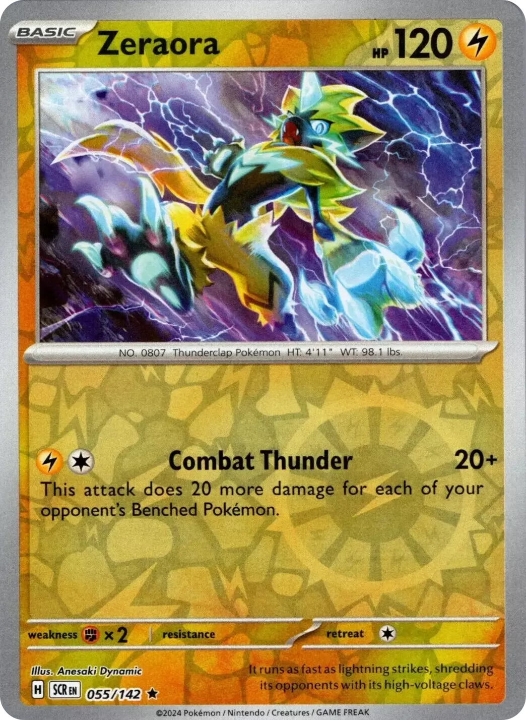 Zeraora (055/142) [Scarlet & Violet: Stellar Crown] | Chromatic Games