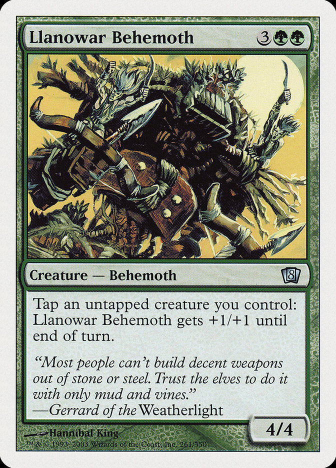 Llanowar Behemoth (8th Edition) [Oversize Cards] | Chromatic Games