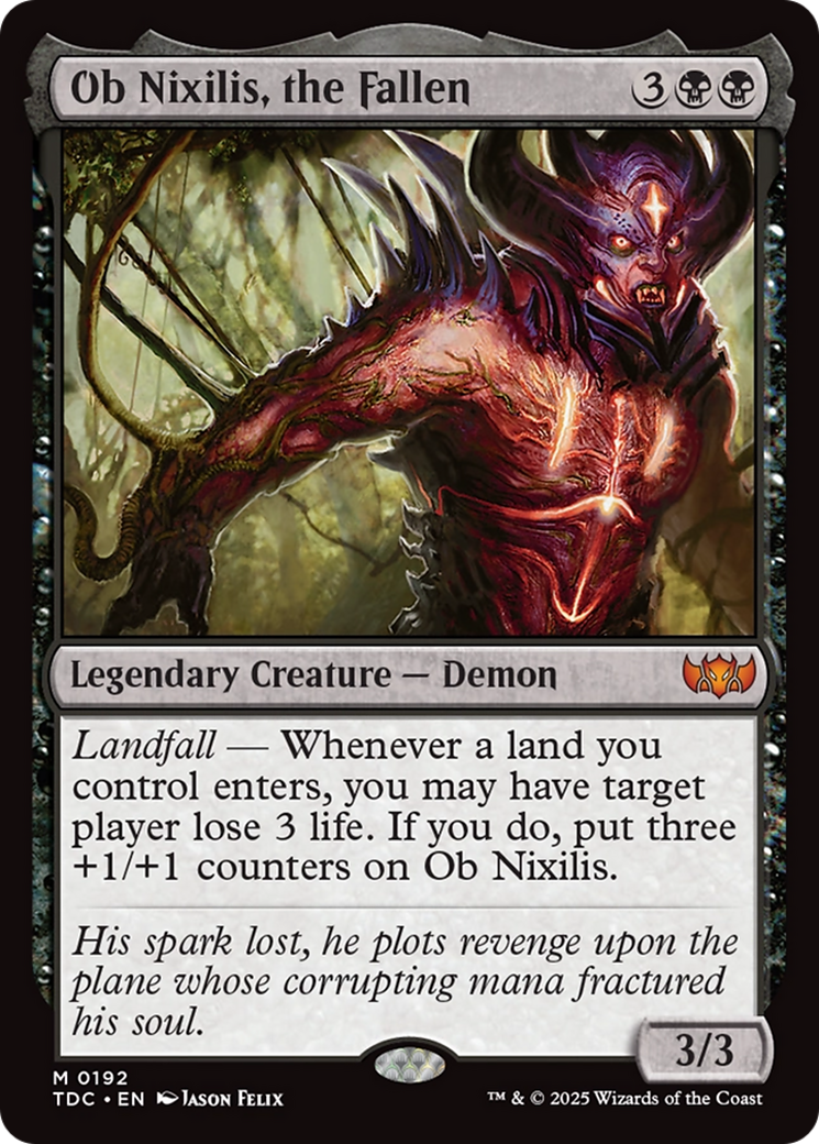 Ob Nixilis, the Fallen [Tarkir: Dragonstorm Commander] | Chromatic Games