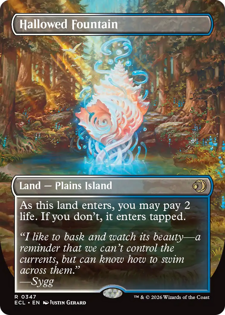 Hallowed Fountain (Borderless) [Lorwyn Eclipsed] | Chromatic Games