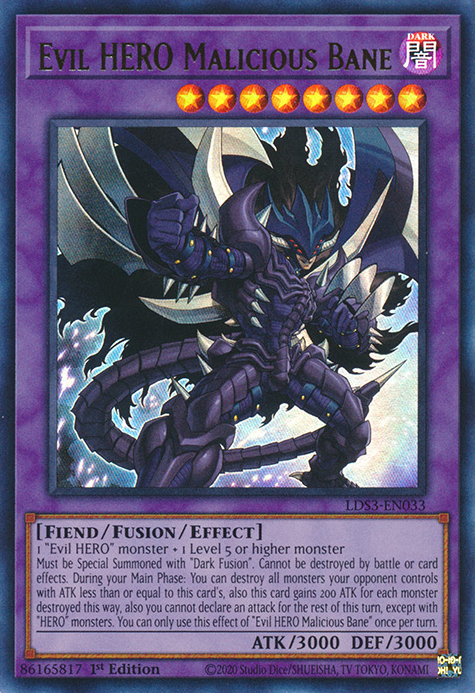 Evil HERO Malicious Bane [LDS3-EN033] Ultra Rare | Chromatic Games